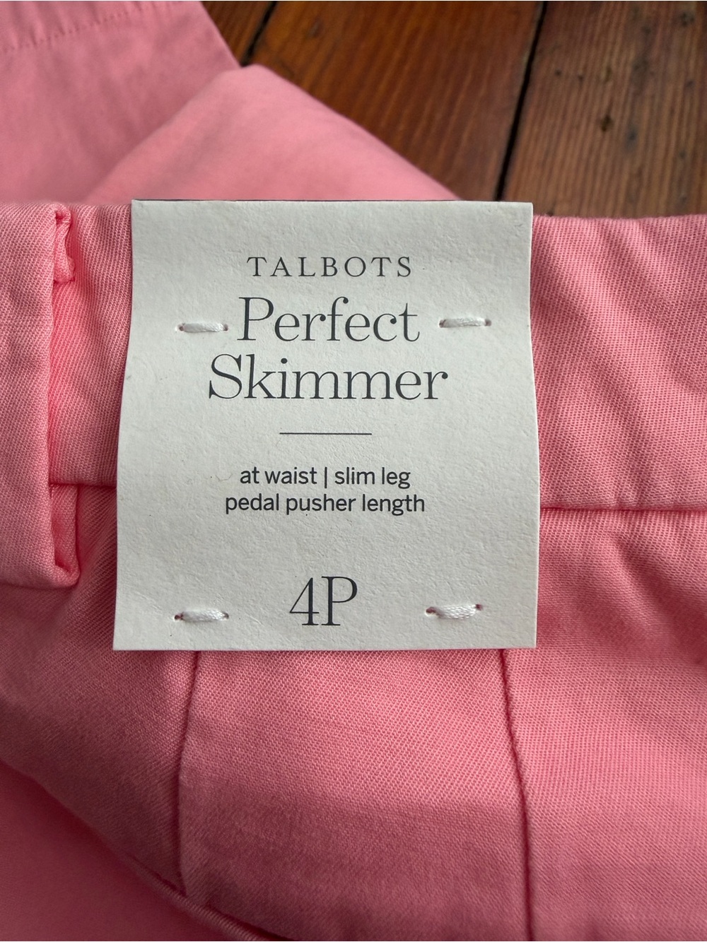 Talbots Pink Perfect Skimmer Slim-Leg Pants - Picture 2 of 6